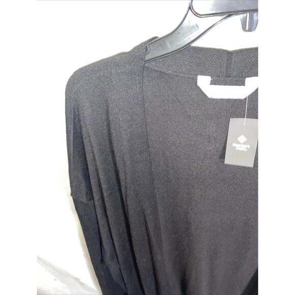 Members Mark Women’s Cashmere Blend Cardigan Sz 2XL Black Open Front Relaxed NWT - Picture 5 of 12